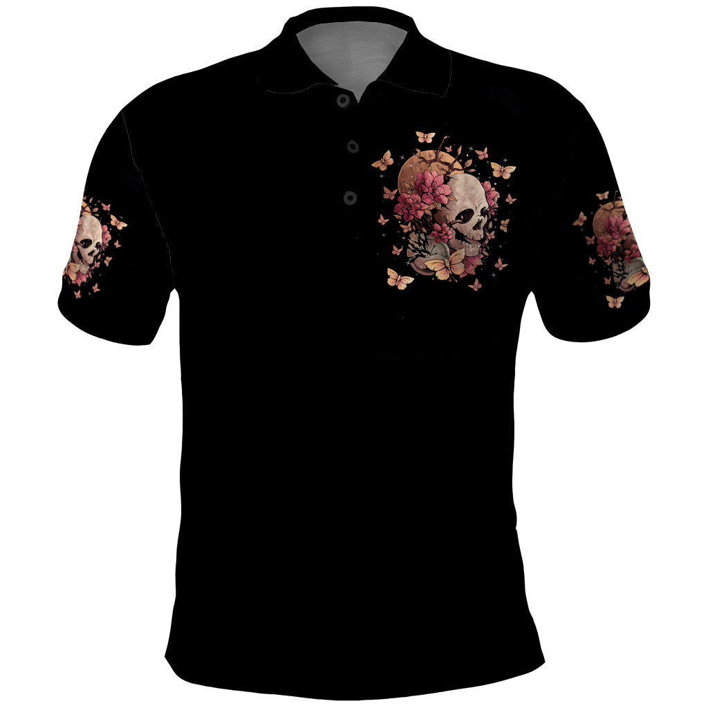 Graffiti Skull Polo Shirt I Talk I Smile But Be Carefull When I Silent - Wonder Print Shop