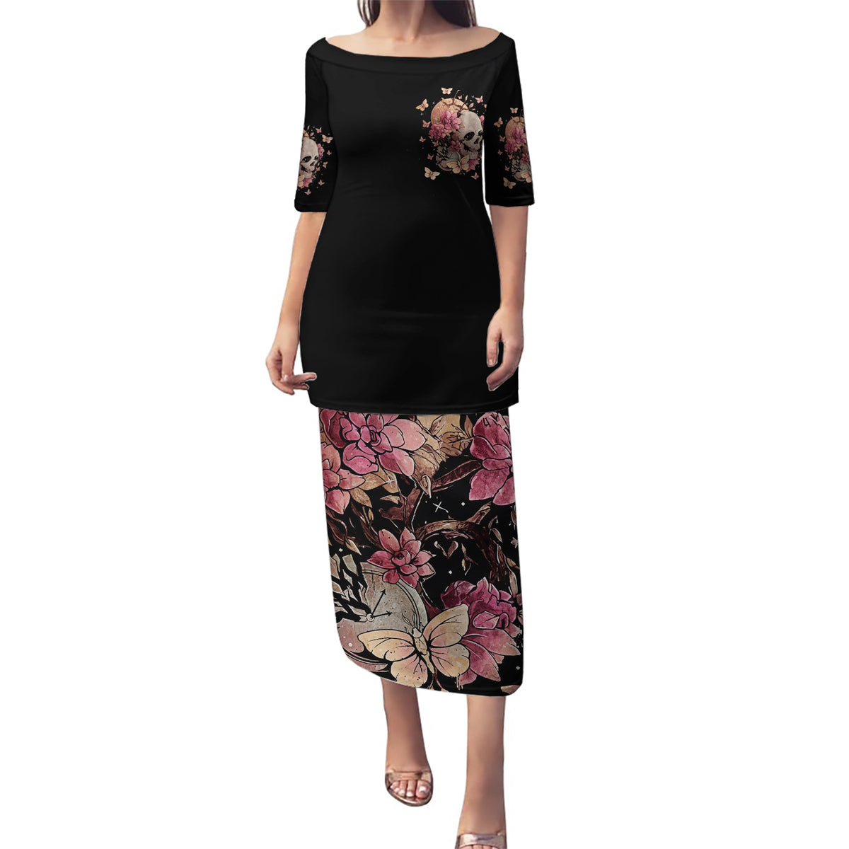 Graffiti Skull Puletasi I Talk I Smile But Be Carefull When I Silent - Wonder Print Shop