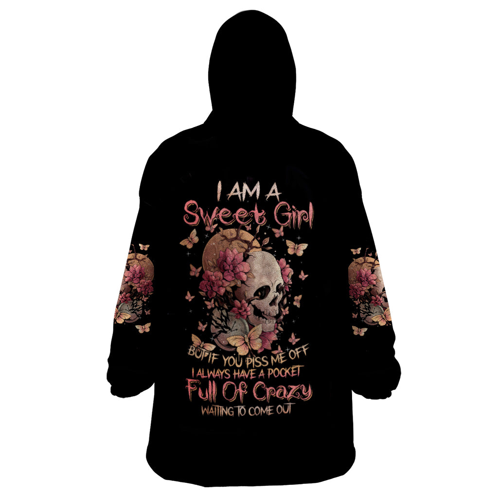 Graffiti Skull Wearable Blanket Hoodie I Talk I Smile But Be Carefull When I Silent - Wonder Print Shop