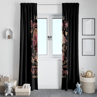 Flower Skull Window Curtain Iam A Sweet Girl Full Of Crazy - Wonder Print Shop