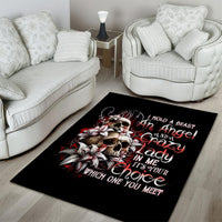 Blood Skull Area Rug I Hold A Angel And Crazy Lady It Your Choice - Wonder Print Shop