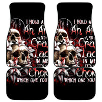 Blood Skull Car Mats I Hold A Angel And Crazy Lady It Your Choice - Wonder Print Shop