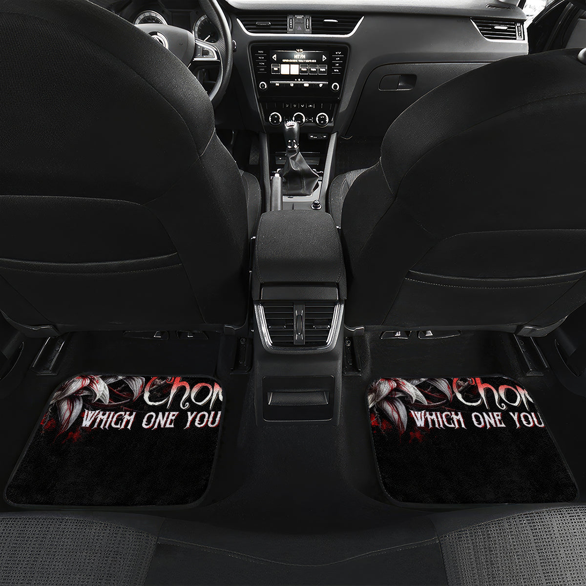 Blood Skull Car Mats I Hold A Angel And Crazy Lady It Your Choice - Wonder Print Shop