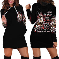 Blood Skull Hoodie Dress I Hold A Angel And Crazy Lady It Your Choice - Wonder Print Shop