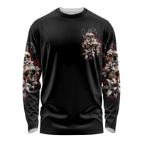 Blood Skull Long Sleeve Shirt I Hold A Angel And Crazy Lady It Your Choice - Wonder Print Shop