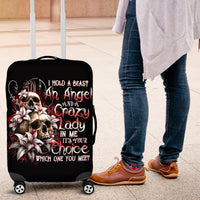 Blood Skull Luggage Cover I Hold A Angel And Crazy Lady It Your Choice - Wonder Print Shop