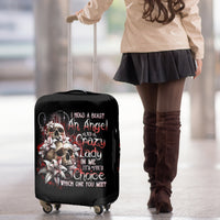 Blood Skull Luggage Cover I Hold A Angel And Crazy Lady It Your Choice - Wonder Print Shop