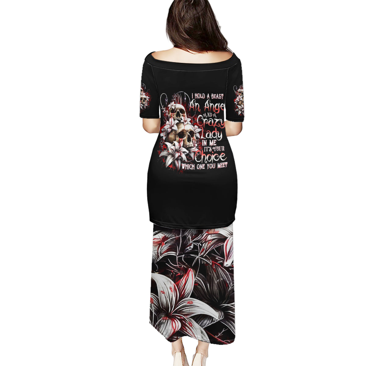 Moon Skull Puletasi Hello Darkness My Old Friend Moon - Wonder Print Shop