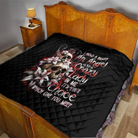 Blood Skull Quilt I Hold A Angel And Crazy Lady It Your Choice - Wonder Print Shop
