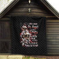 Blood Skull Quilt I Hold A Angel And Crazy Lady It Your Choice - Wonder Print Shop