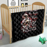 Blood Skull Quilt I Hold A Angel And Crazy Lady It Your Choice - Wonder Print Shop