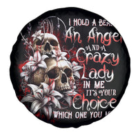 Blood Skull Spare Tire Cover I Hold A Angel And Crazy Lady It Your Choice - Wonder Print Shop