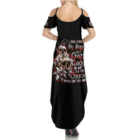 Moon Skull Summer Maxi Dress Hello Darkness My Old Friend Moon - Wonder Print Shop