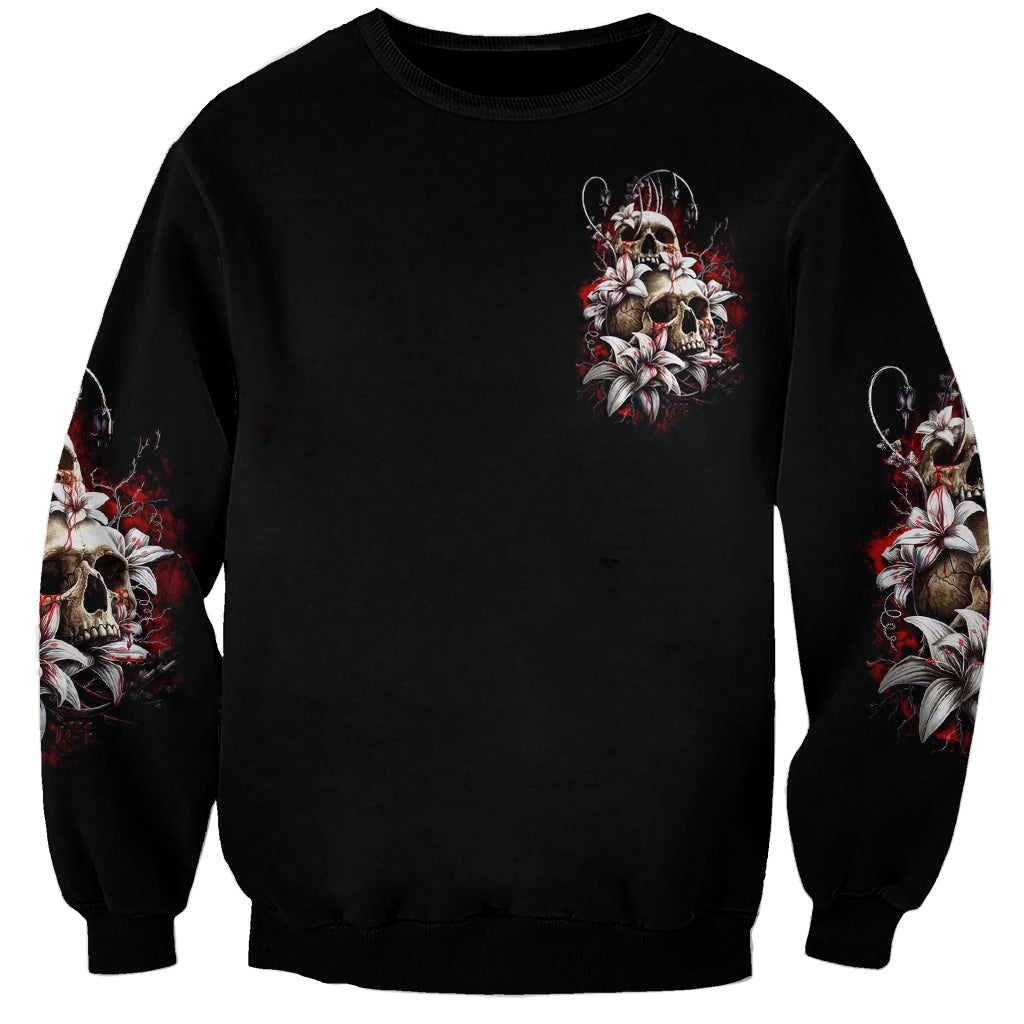 Moon Skull Sweatshirt Hello Darkness My Old Friend Moon - Wonder Print Shop