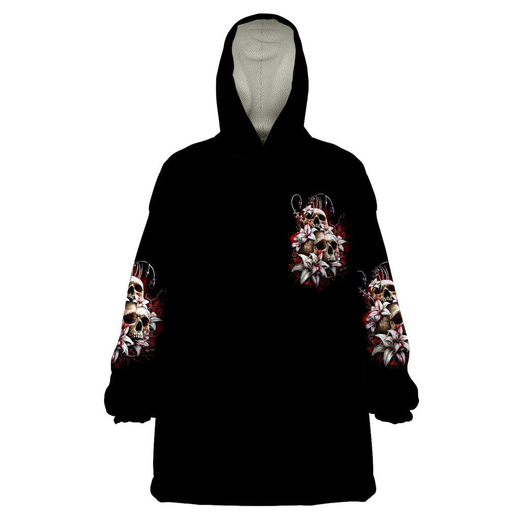 Moon Skull Wearable Blanket Hoodie Hello Darkness My Old Friend Moon - Wonder Print Shop