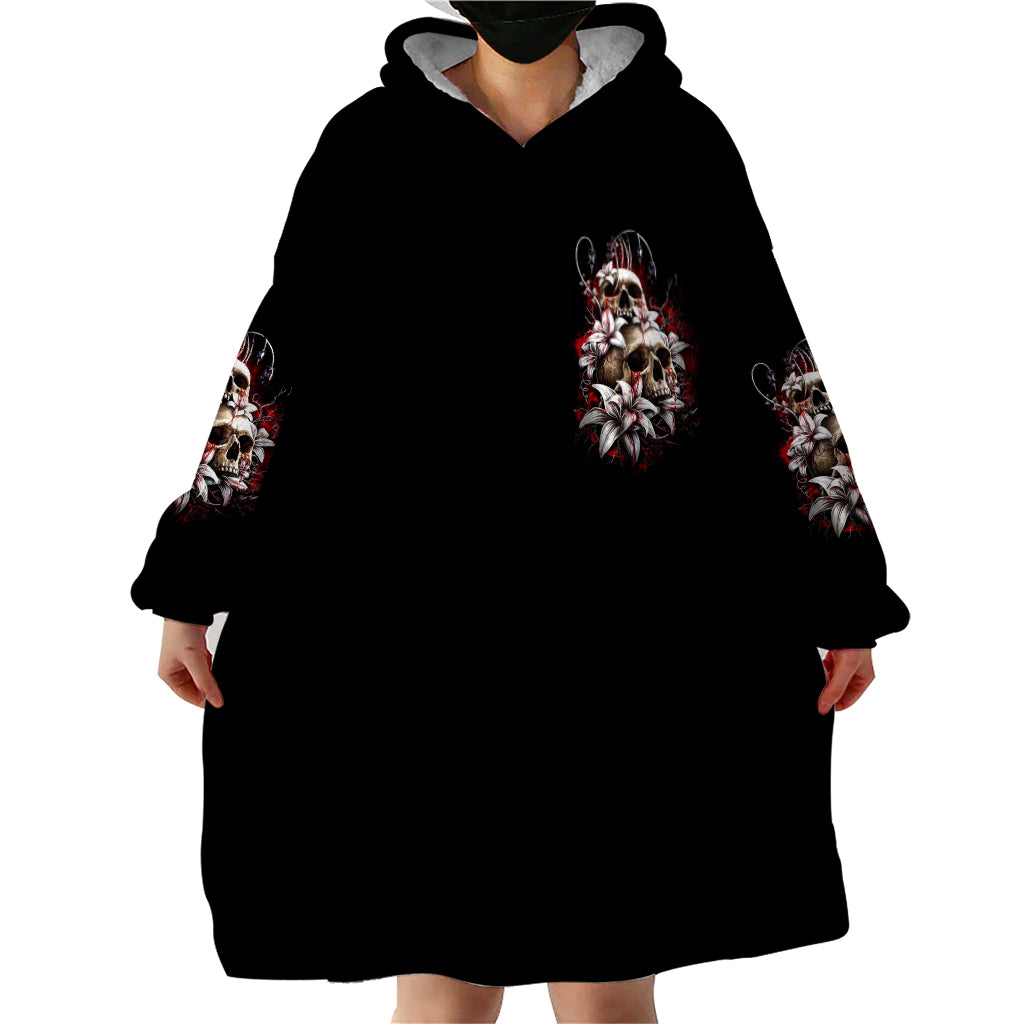 Moon Skull Wearable Blanket Hoodie Hello Darkness My Old Friend Moon - Wonder Print Shop