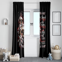Blood Skull Window Curtain I Hold A Angel And Crazy Lady It Your Choice - Wonder Print Shop