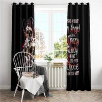 Blood Skull Window Curtain I Hold A Angel And Crazy Lady It Your Choice - Wonder Print Shop