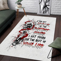 Blood Skull Area Rug You Got My Back I Got Your Rest Of Your Life - Wonder Print Shop