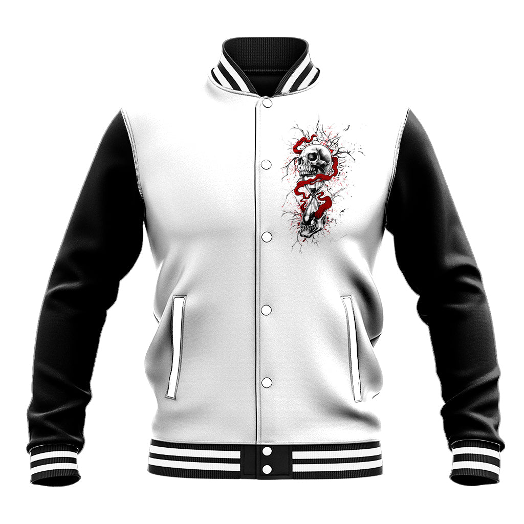 Blood Skull Baseball Jacket You Got My Back I Got Your Rest Of Your Life - Wonder Print Shop