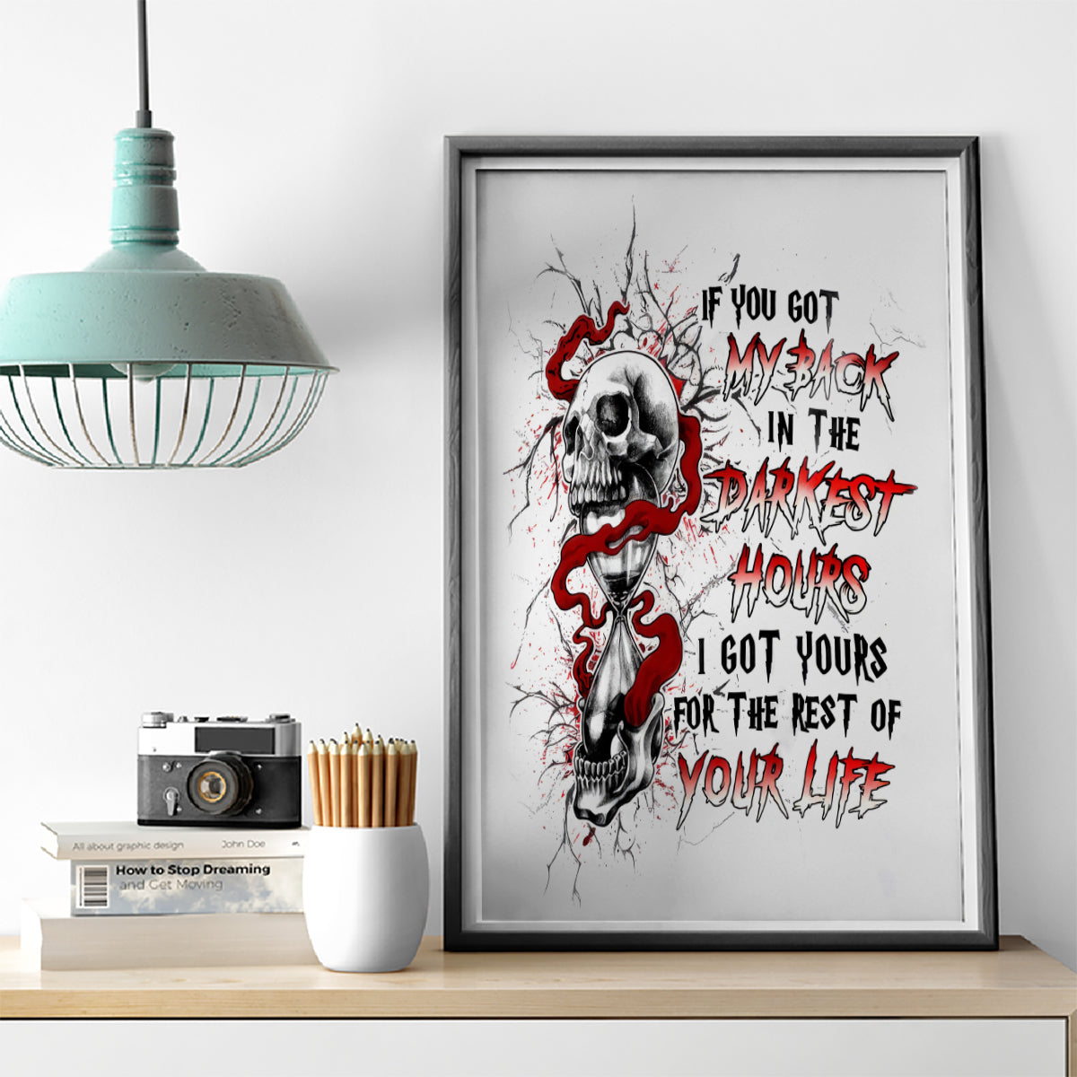 Blood Skull Canvas Wall Art You Got My Back I Got Your Rest Of Your Life - Wonder Print Shop