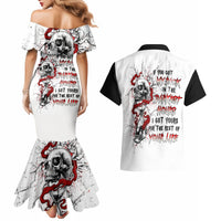 Blood Skull Couples Matching Mermaid Dress and Hawaiian Shirt You Got My Back I Got Your Rest Of Your Life - Wonder Print Shop