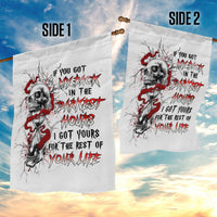 Blood Skull Garden Flag You Got My Back I Got Your Rest Of Your Life - Wonder Print Shop