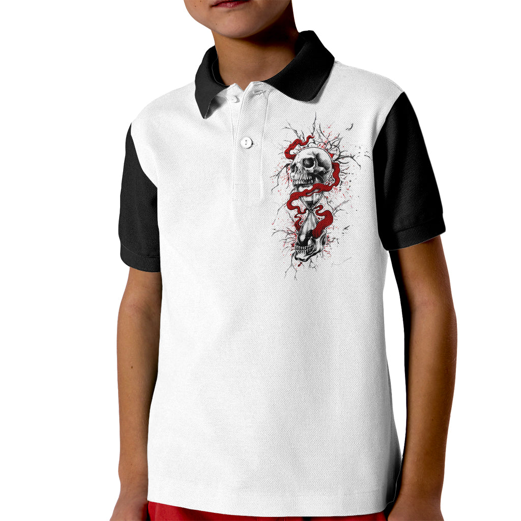Blood Skull Kid Polo Shirt You Got My Back I Got Your Rest Of Your Life - Wonder Print Shop