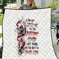 Blood Skull Quilt You Got My Back I Got Your Rest Of Your Life - Wonder Print Shop