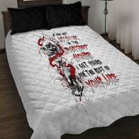 Blood Skull Quilt Bed Set You Got My Back I Got Your Rest Of Your Life - Wonder Print Shop