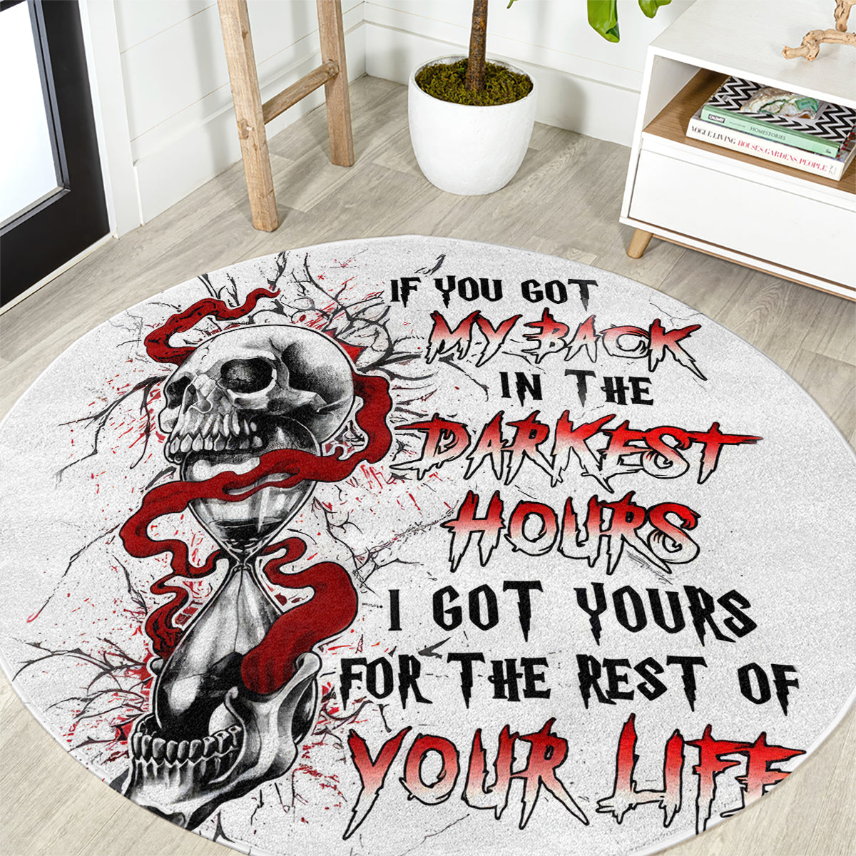 blood-skull-round-carpet-you-got-my-back-i-got-your-rest-of-your-life