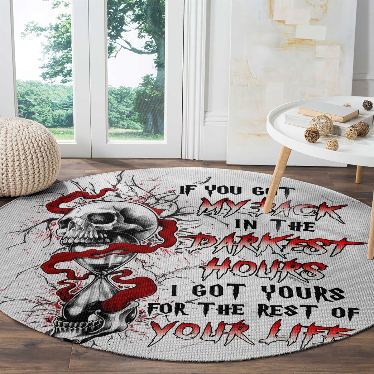 blood-skull-round-carpet-you-got-my-back-i-got-your-rest-of-your-life