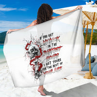 Blood Skull Sarong You Got My Back I Got Your Rest Of Your Life - Wonder Print Shop