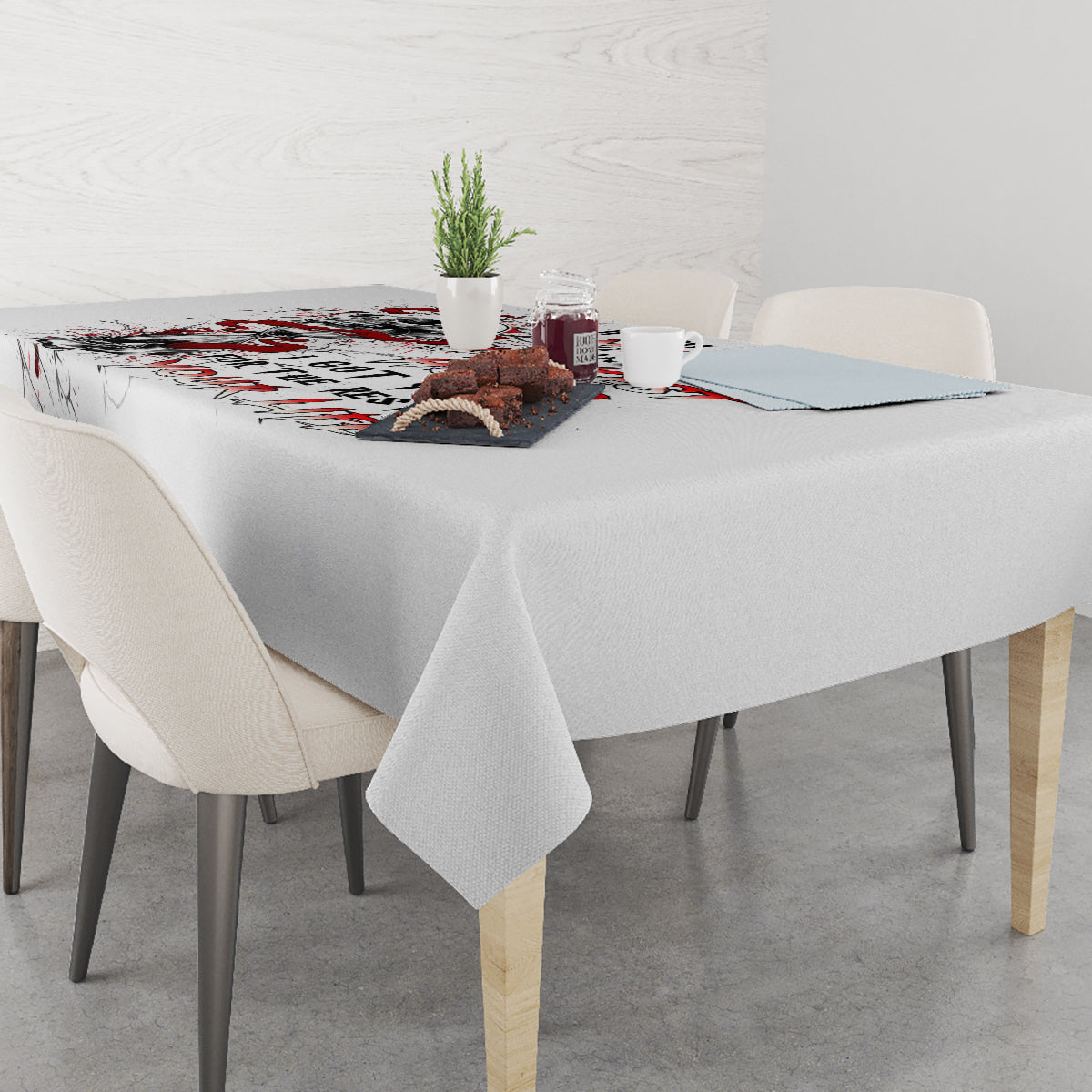 Blood Skull Tablecloth You Got My Back I Got Your Rest Of Your Life - Wonder Print Shop