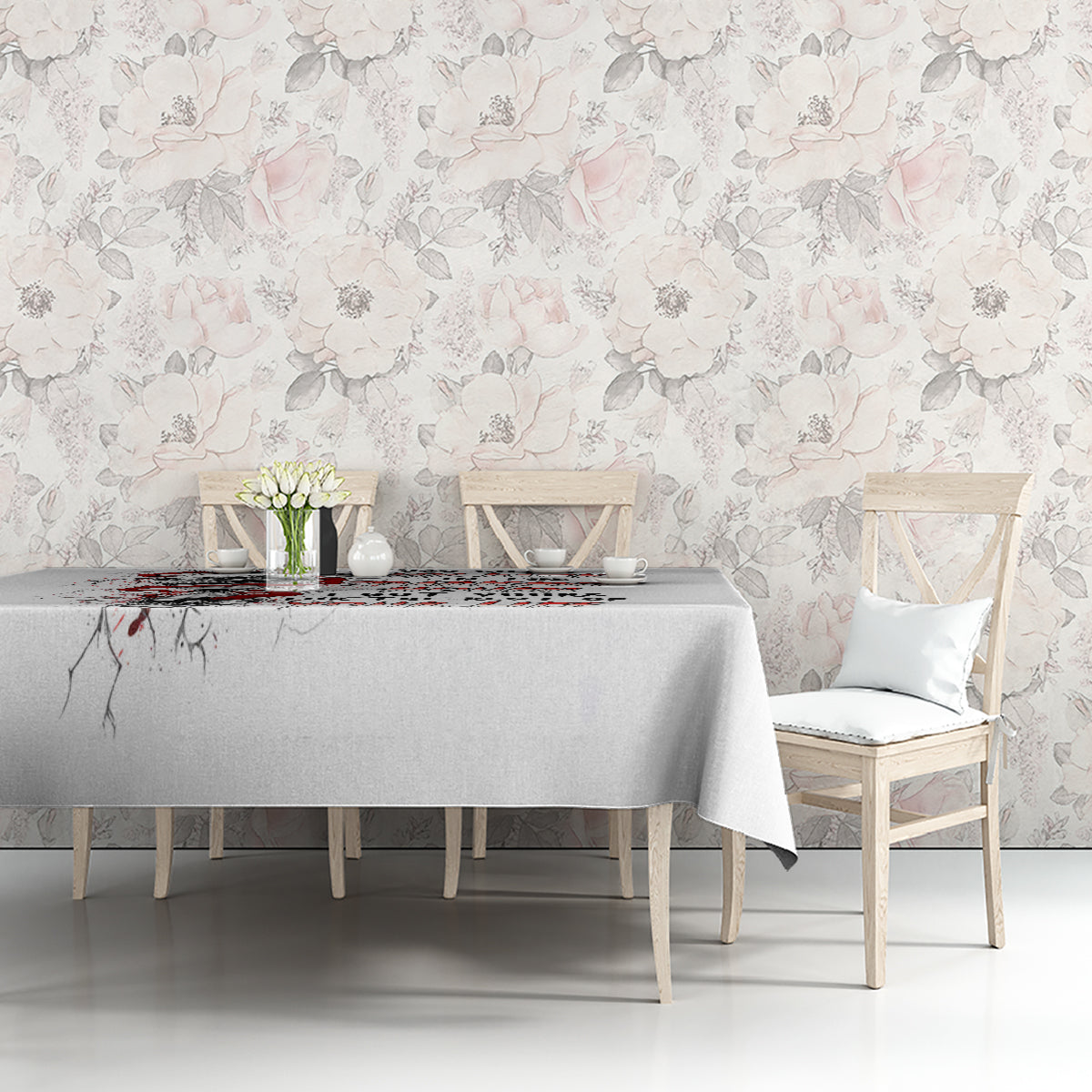 Blood Skull Tablecloth You Got My Back I Got Your Rest Of Your Life - Wonder Print Shop