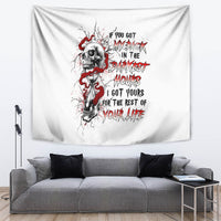 Blood Skull Tapestry You Got My Back I Got Your Rest Of Your Life - Wonder Print Shop
