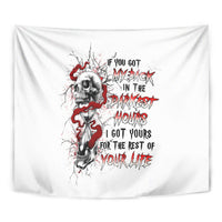 Blood Skull Tapestry You Got My Back I Got Your Rest Of Your Life - Wonder Print Shop
