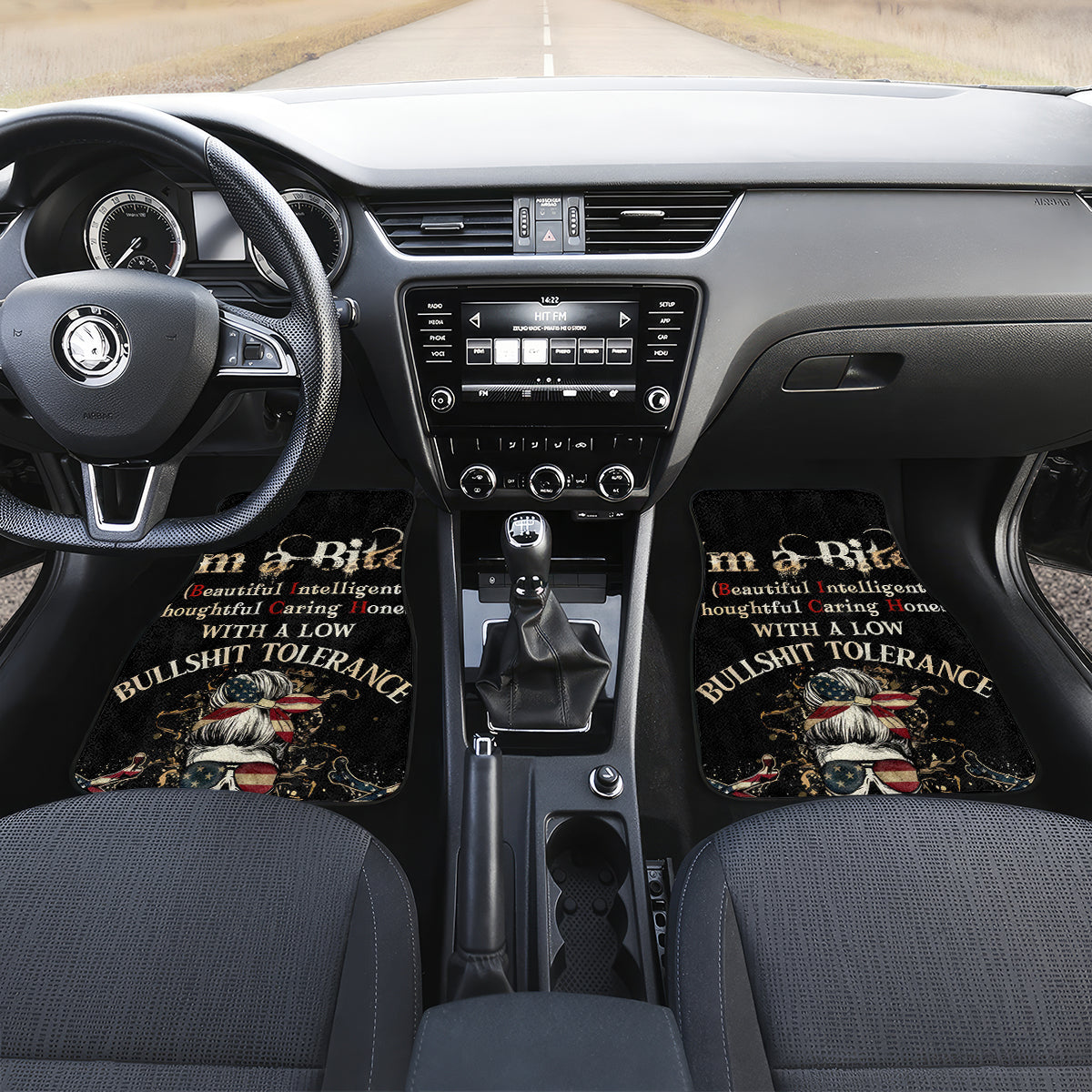 Girl Skull Car Mats I'm A Bitch Don't Try Me - Wonder Print Shop