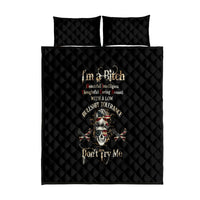 Girl Skull Quilt Bed Set I'm A Bitch Don't Try Me - Wonder Print Shop