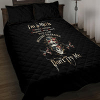 Girl Skull Quilt Bed Set I'm A Bitch Don't Try Me - Wonder Print Shop