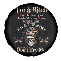 Girl Skull Spare Tire Cover I'm A Bitch Don't Try Me - Wonder Print Shop