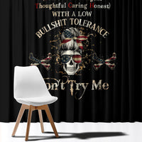 Girl Skull Window Curtain I'm A Bitch Don't Try Me - Wonder Print Shop