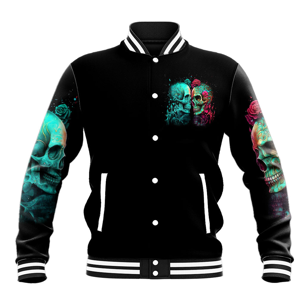 Twin Skull Baseball Jacket Don't Try To Figure Me Out I'm A Special - Wonder Print Shop