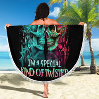 Twin Skull Beach Blanket Don't Try To Figure Me Out I'm A Special - Wonder Print Shop