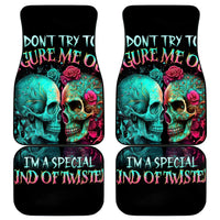 Twin Skull Car Mats Don't Try To Figure Me Out I'm A Special - Wonder Print Shop