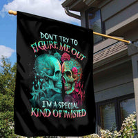 Twin Skull Garden Flag Don't Try To Figure Me Out I'm A Special - Wonder Print Shop