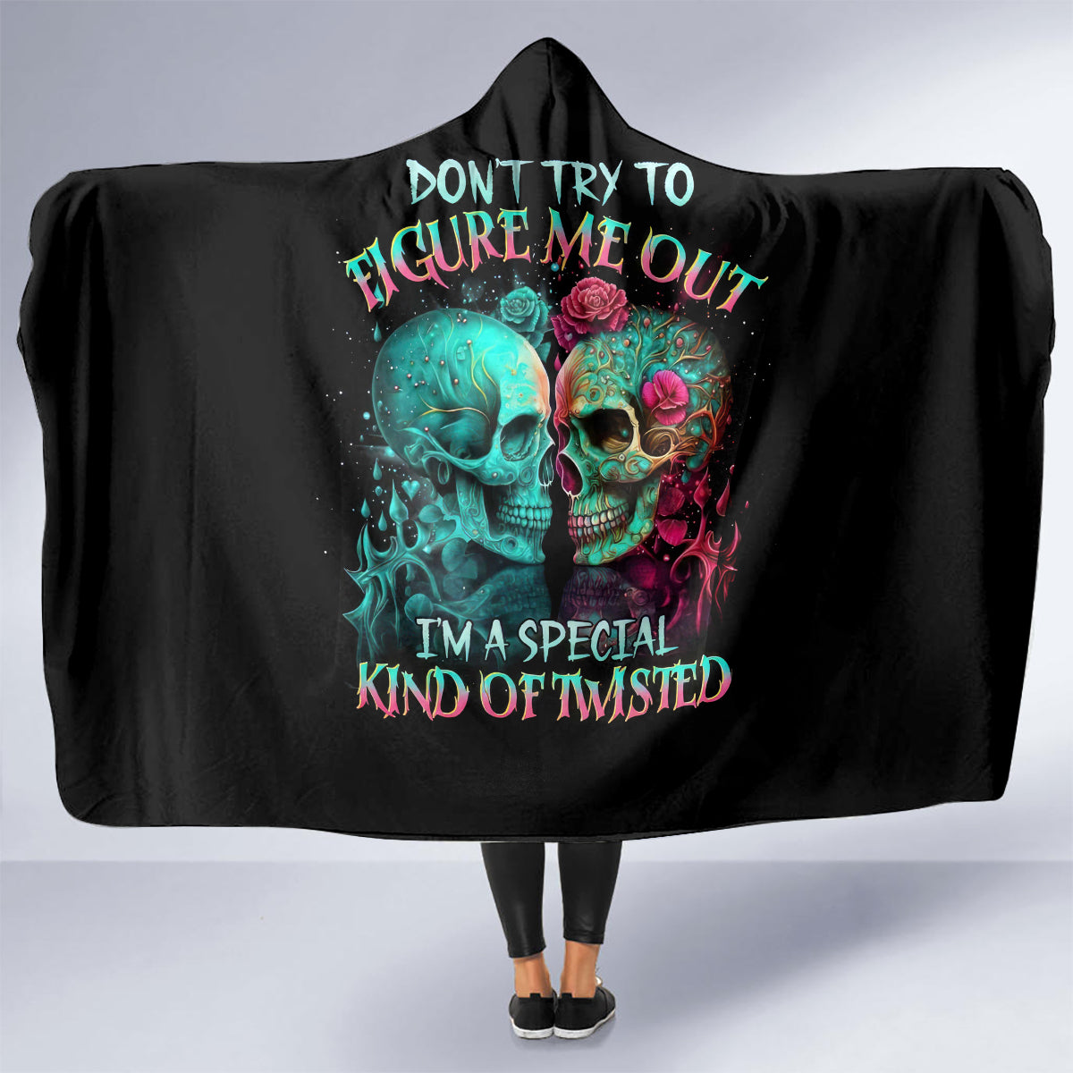 twin-skull-hooded-blanket-dont-try-to-figure-me-out-im-a-special