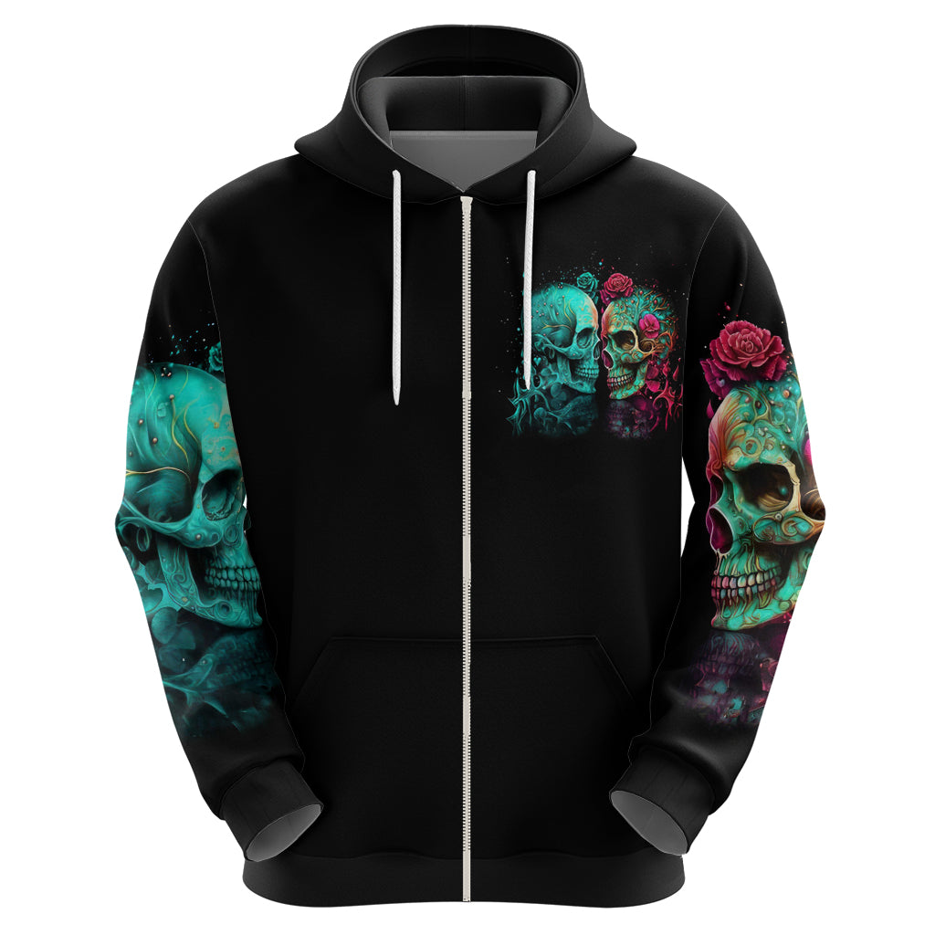 Twin Skull Hoodie Don't Try To Figure Me Out I'm A Special - Wonder Print Shop