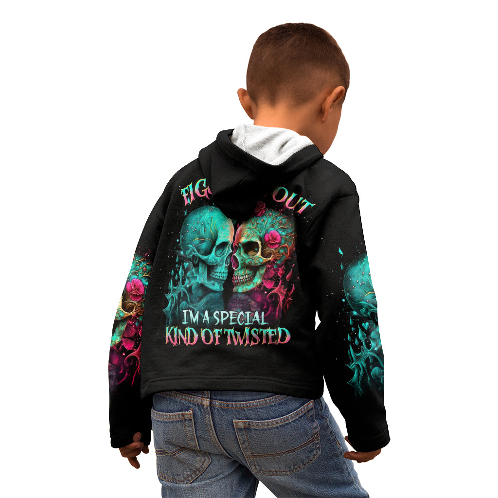Twin Skull Kid Hoodie Don't Try To Figure Me Out I'm A Special - Wonder Print Shop