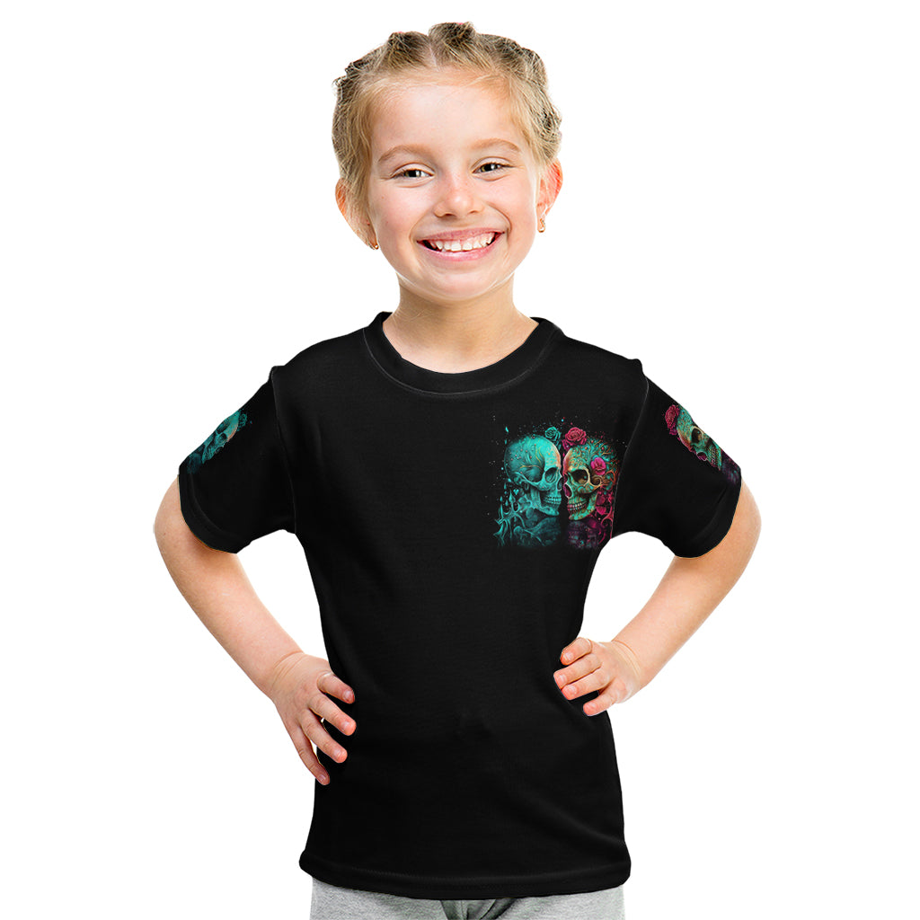 Twin Skull Kid T Shirt Don't Try To Figure Me Out I'm A Special - Wonder Print Shop